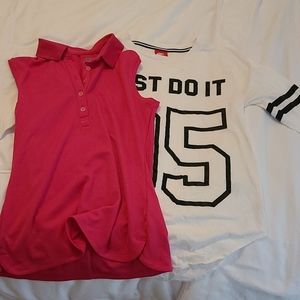 Nike bundle of golf shirt and mid sleeve shirt